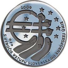 Náhled Averzní strany - Medaila Ag - 1.5.2004 - 5.výročie vstupu SR do EÚ