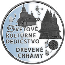Náhled Averzní strany - 10 € - Svetové dedičstvo UNESCO Drevené chrámy v slov. časti karpatského oblúka  b.k.