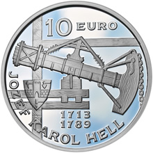Náhled Reverzní strany - 2013 - 10 € - Jozef Karol Hell - 300. výročie narodenia b.k.