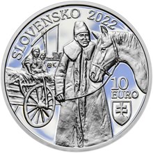 Náhled Averzní strany - 2022 - 10 € Začiatok osídľovania Kovačice Slovákmi - 220. výročie Ag Proof