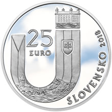 Náhled Averzní strany - 2018 - 25 € - Vznik Slovenskej republiky – 25. výročie Ag b.k.