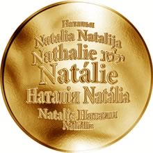 Náhled Reverzní strany - Česká jména - Natálie - zlatá medaile