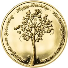 Náhled Reverzní strany - Medaile k životnímu výročí 90 let - 1 Oz zlato Proof