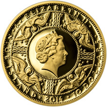 Náhled Reverzní strany - Zlatá půluncová mince 10 NZD Karel Veliký proof