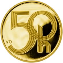 Náhled Averzní strany - Pamětní medaile s motivem 50 haléřů b.k.