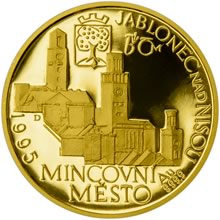 Náhled Reverzní strany - 1995 - medaile motiv 2 KČ - Au Jablonex b.k.