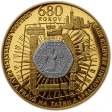 Náhled Averzní strany - Medaila AV 680. rokov Kremnica