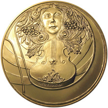 Náhled Reverzní strany - Zlatá investiční medaile -  motiv z bankovky 2 000,- Kč - 1 Kg