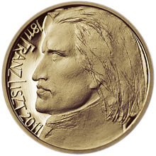 Náhled Averzní strany - Franz Liszt - 200 let od narození - zlato 1/2 Oz