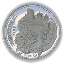 Náhled Reverzní strany - Medaile Karel IV. - Karlštejn - stříbro