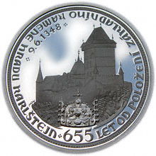 Náhled Reverzní strany - 655 let od položení základního kamene hradu Karlštejn