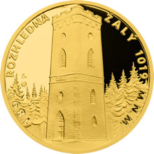 Náhled Averzní strany - Zlatá 1 Oz medaile Rozhledna Žalý