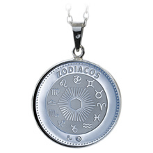 Náhled Reverzní strany - Stříbrný medailonek znamení zvěrokruhu - blíženci