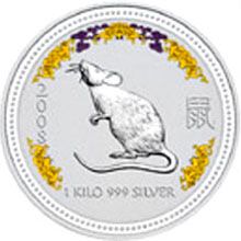 Náhled - 2008 Rat with diamond 1 Kg Australian silver coin