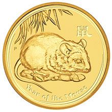 Náhled - Rat 1 Oz Australian gold coin 2008 Lunar serie II.