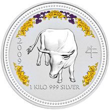 Náhled - 2009 Ox with diamond 1 Kg Australian silver coin