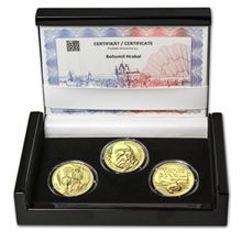 Náhled - BOHUMIL HRABAL – návrhy mince 200 Kč - sada 3x zlato b.k.