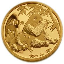 Náhled - Panda 1/2 Oz  Gold - Investiční zlatá mince