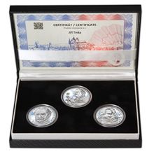 Náhled - JIŘÍ TRNKA – návrhy mince 500 Kč - sada 3x stříbro 34mm Proof