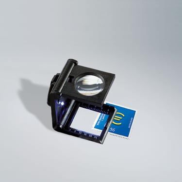 Náhled - Skládací lupy s měřítkem 5x Plast – stupnice v cm/inch