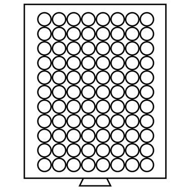 Náhled - Box s kruhovým otvorem 88 políček/21,5 mm