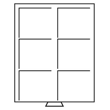 Náhled - Mincovní box XL - 2x3 rohové přihrádky