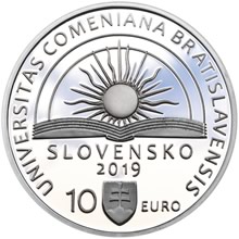 Náhled Averzní strany - 2019 - 10 € - Univerzita Komenského v Bratislave – 100. výročie vzniku Ag b.k.