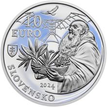 Náhled Averzní strany - 2024 10 € Fráter Cyprián z Červeného Kláštora - 300. výročie narodenia Ag b.k.