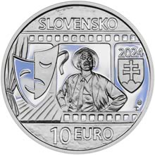 Náhled Averzní strany - 2024 - 10 € Jozef Króner - 100. výročie narodenia Ag proof