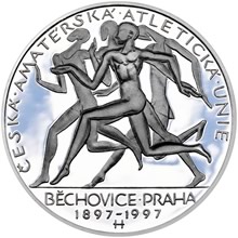 Náhled Reverzní strany - 100. výročí založení České amatérské atletické unie a konání nejstaršího běhu Běchovice - Praha