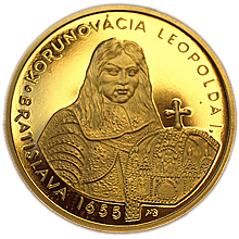 Náhled Averzní strany - 2005 - 5 000 Sk Korunovace Leopolda I. - proof