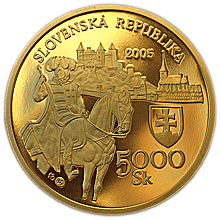 Náhled Reverzní strany - 2005 - 5 000 Sk Korunovace Leopolda I. - proof