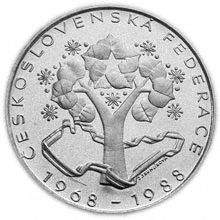 Náhled Reverzní strany - 1988 - Proof - 500 Kčs - Čs. federace