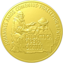 Náhled Reverzní strany - Zlatá investiční mince - 250 NZD- Jan Amos Komenský
