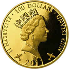 Náhled Averzní strany - Zlatá investiční mince - 100 NZD - Generál Peřina