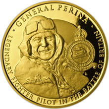 Náhled Reverzní strany - Zlatá investiční mince - 100 NZD - Generál Peřina