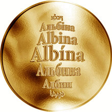 Náhled Reverzní strany - Česká jména - Albína - zlatá medaile
