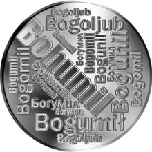 Náhled Reverzní strany - Česká jména - Bohumil - velká stříbrná medaile 1 Oz