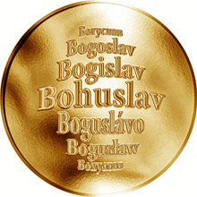 Náhled Reverzní strany - Česká jména - Bohuslav - zlatá medaile
