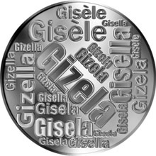 Náhled Reverzní strany - Česká jména - Gizela - velká stříbrná medaile 1 Oz