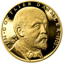 Náhled Averzní strany - Gottlieb Daimler - 180. výročí narození zlato b.k.