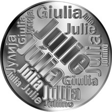 Náhled Reverzní strany - Česká jména - Julie - velká stříbrná medaile 1 Oz