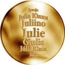 Náhled Reverzní strany - Česká jména - Julie - zlatá medaile