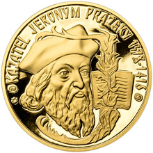 Náhled Averzní strany - Kazatel Jeroným Pražský - 600. výročí zlato b.k.