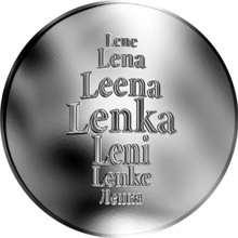 Náhled Reverzní strany - Česká jména - Lenka - velká stříbrná medaile 1 Oz