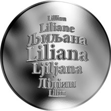 Náhled Reverzní strany - Česká jména - Liliana - stříbrná medaile