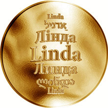 Náhled Reverzní strany - Česká jména - Linda - zlatá medaile