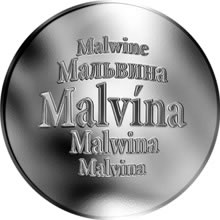 Náhled Reverzní strany - Slovenská jména - Malvína - stříbrná medaile