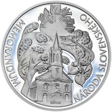 Náhled Reverzní strany - Výročie Memoranda národa slovenského - 1 Oz stříbro patina