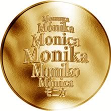 Náhled Reverzní strany - Česká jména - Monika - zlatá medaile